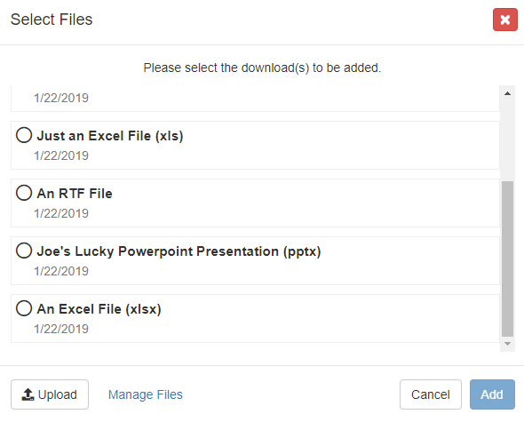 Select Files
