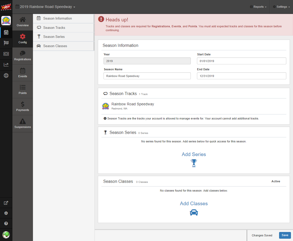 Season Config