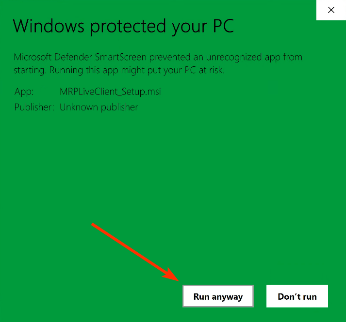 Windows Protected your PC